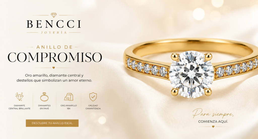 Anillo de compromiso, una de nuestras mejores joyas de oro.